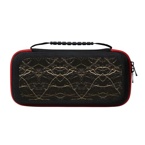 Switch ケース カバー 大理石 マーブル 黒と金 Switchゲーム機収納バッグ ゲーム機保護ケース 保護カバー ゲーム機収納袋 耐衝撃 スイッチケース 大容量 スイッチ収納バッグ おしゃれ 収納ポーチ 全面保護 持ち運び便利 小物収納 互換性がある