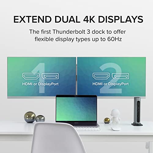 Plugable 14-In-1 Usb-C And Thunderbolt Dock - 40Gbps With 96W Charging, Compatible With Mac And Windows, 2X Hdmi 2.0 And Displayport, 7X Usb Ports, Ethernet, Audio, Sd/Microsd #TOP2