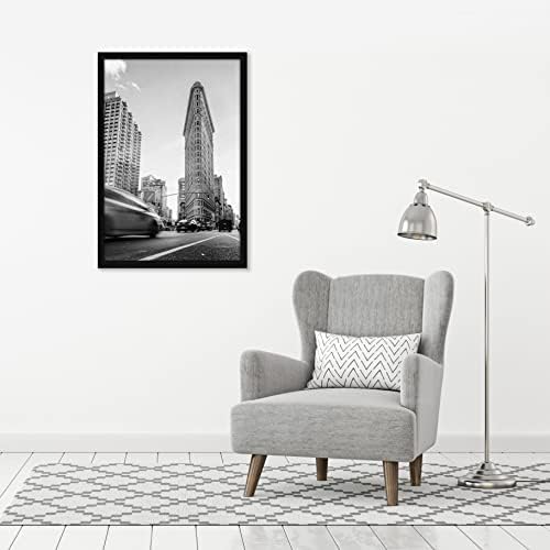 Americanflat 24x36 Poster Frame in Black - Thin Border Photo Frame with Polished Plexiglass - Wall Picture Frame with Hanging Hardware Included for Horizontal or Vertical Display Format