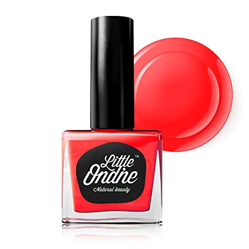 Little Ondine Water-based Peel off Odor Free Quick Dry Non Toxic Natural Nail Polish-Solid Red 0.36 Fl Oz(L060-First Love)