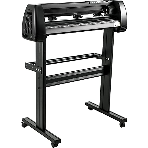VEVOR Line Free Vinyl Cutter Machine, 720mm Vinyl Printer, 28 inch Plotter Printer U-Disk with Sturdy Floor Stand Vinyl Cutting Machine Adjustable Force Plotter Cutter Machine
