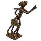 aubaho Skulptur Paarlauf Schlittschuhe Eiskunstlauf Bronze Figur Moderne Pokal Eislauf