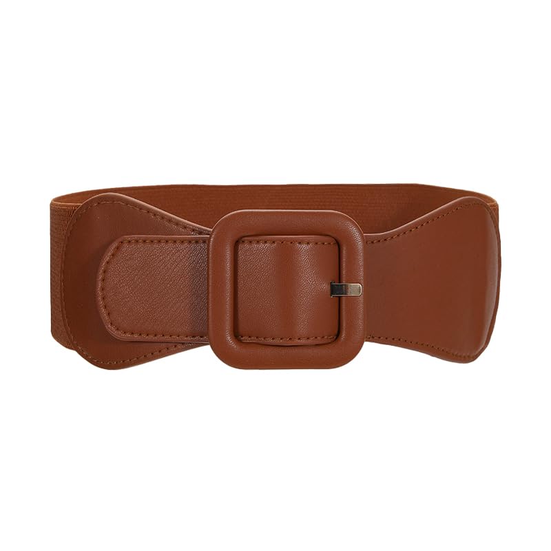 COTIM COYIN Women's Elastic Wide Stretchy Vintage Chunky Buckle Belt