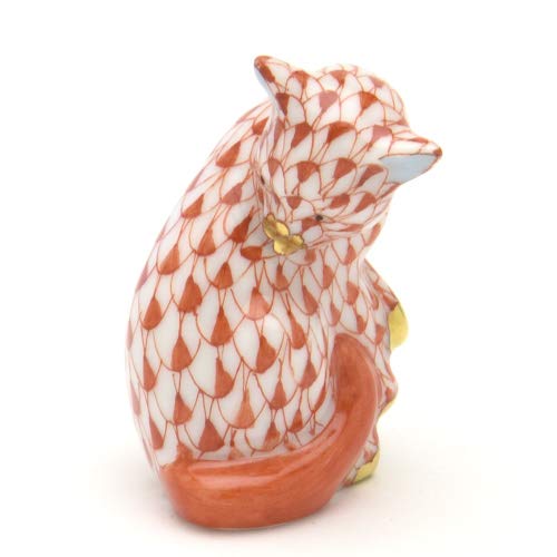 ヘレンド　猫　グルーミングキャット　赤　鱗模様 Amazon.co.jp: ヘレンド(Herend) ねこ置物(ミニ) グルーミングキャット