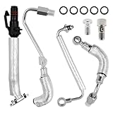 4Pcs Turbo Oil Return Drain & Oil Feed Line Kit, Compatible with Chevy Cruze 2011-2019, Sonic 2012-2020, Trax 2013-2021& Buick Encore 2013-2021, 1.4L