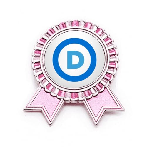 Broche bleue pour fête démocratique en métal M idéale sur un costume