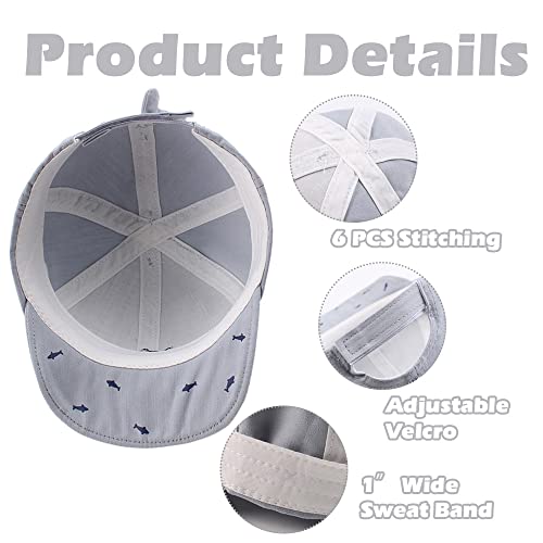 Shark Baby Boys Cap Fashion Cartoon Baseball Cap For Boys Girls Summer Infant Sun Protect Hat 3-18 Months (Light Blue Shark, 3-18 Months) #TOP4