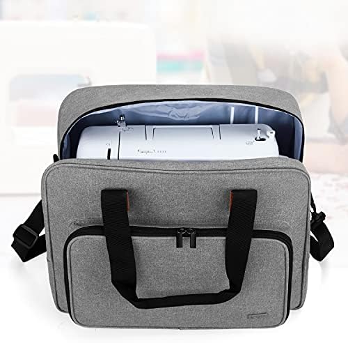 Luxja Sewing Machine Bag, Portable Tote Bag for Sewing Machine and Extra Sewing Accessories, Grey