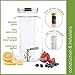 1 Gallon Glass Beverage Dispenser with Ice and Fruit Infusers, Stainless Steel Spigot and Metal Lid, Wide Mouth Mason Jar Drink Dispenser, for Iced Tea, Kombucha Fermenting and more