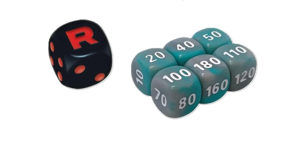 BB-Toy-Trades Compatible with PKM TCG Elite Top Trainer Dice Set Damage Marks Dice Set with BB-Toy-Trades Shipping Protection (Fusion Attack)