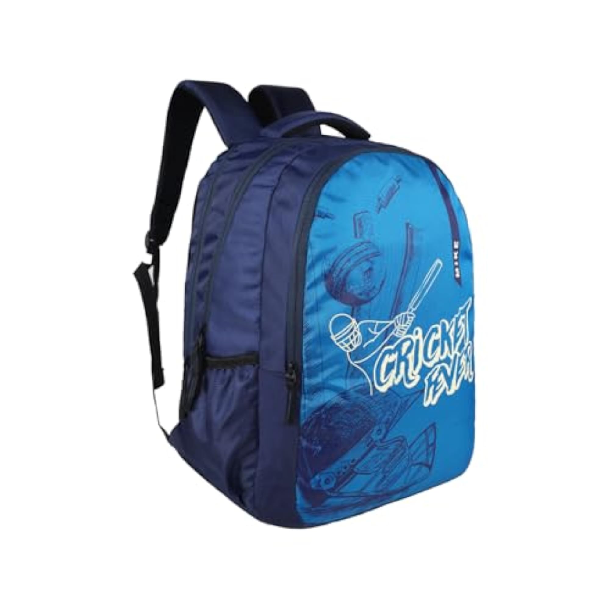 Navy Blue 27L Cricket Design Backpack for Boys