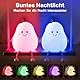 NICE POINT Nachtlicht Kinder - Dimmbare 9 Farben & 3 Lichtmodi mit Fernbedienung/Timer, USB-Aufladbare Fruchtlampe für Schlafzimmer (CE-Zertifiziertes Silikon Kawaii Nachtlicht ab 3 Jahren)