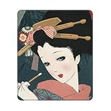 中原淳一 娘十二ヶ月絵巻 七月 七夕 マウスパッド おしゃれ 高耐久性 滑り止め 防水 Pc ラップトップ 水洗い レーザー 光学式 世界の名画 25*30cm