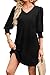 WIHOLL Summer Dresses for Women 2025 V Neck 3/4 Sleeve Spring Dresses Casual Womens Beach Vacation Clothes Fashion Sundresses Mini Sun Dress Vestidos De Verano para Mujer 2025 Black Plus Size XL