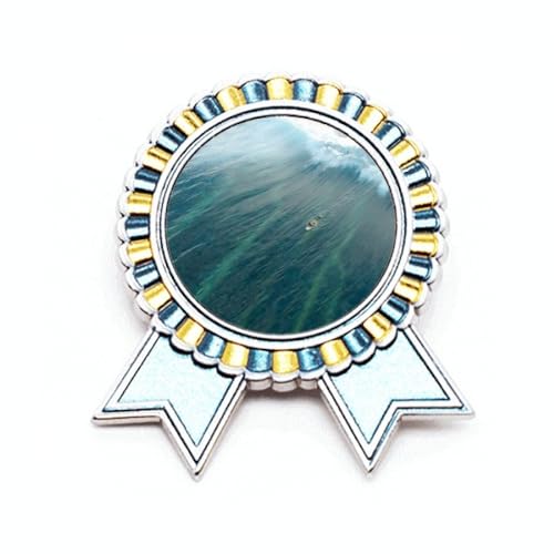 Broche vague de surf en métal pour personnaliser vos vestes