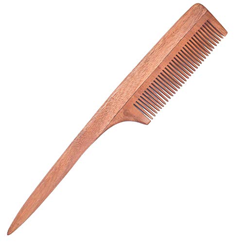 Image of Ekan 100% Natural Handmade Neem Wood Comb For Control Hair Fall And Hair Regrowth For Men And Women Pack Of 1 (Neem wood Comb Model no -6)