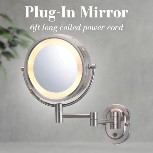Espejo para maquillaje de pared Jerdon con luz LED miniatura 2