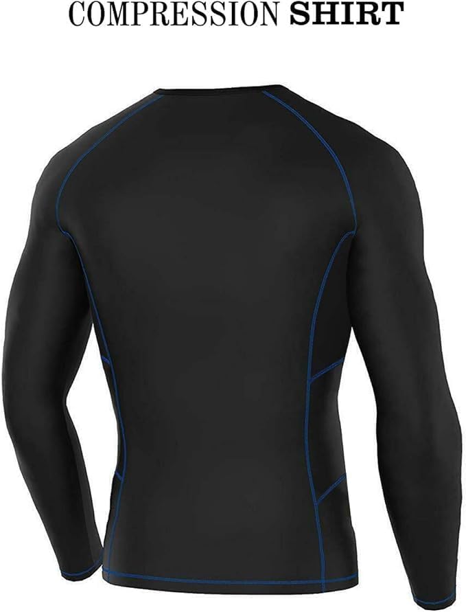 Sikma Men's & Boys' Compression Full Sleeve Base Layer Skin Fit Thermal Under Shirt for Gym, Running & Fitness