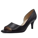 peter kaiser peeptoe rose Ganz: 60mm Peter Kaiser Jamala 18 Damen Laufschuh Mit Offener Kappe Aus Schwarzem Leder 36 Black