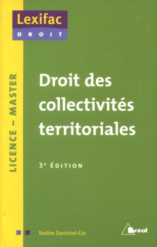 Télécharger Droit des collectivités territoriales : Licence, Master Gratuit