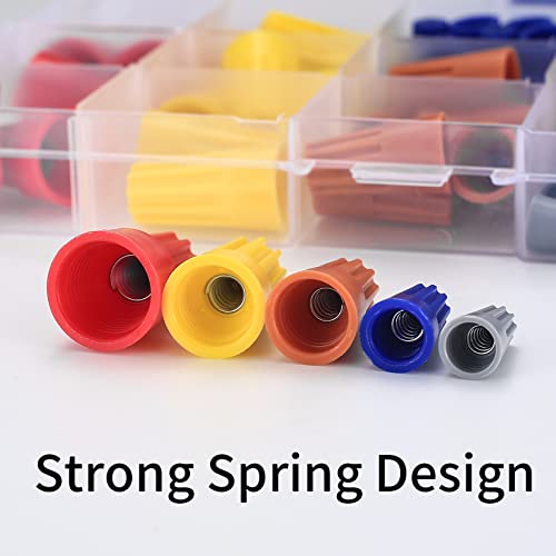102 Pcs Electrical Wire Connectors, Screw Terminals Wire Caps, Twist Nuts Caps, Spring Insert Wire Nuts Connectors, Cable Connectors, Electrical Cap Cable Quick Connection Terminals