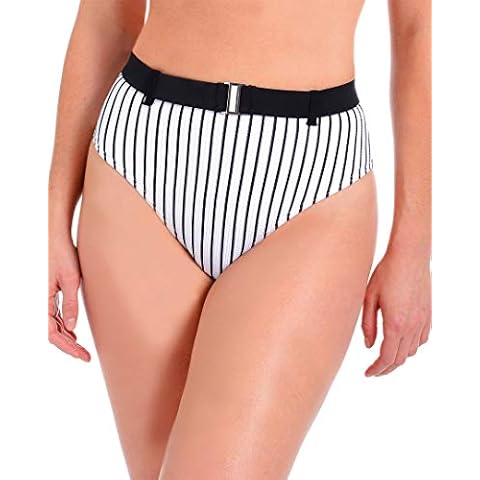 RACHEL Rachel Roy Women's Swim Bikini Bottoms, Black/White, X-Large Cover