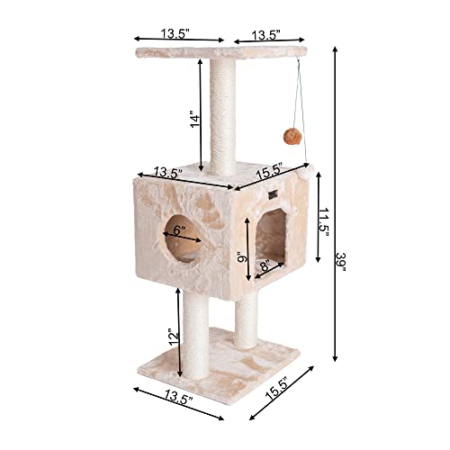 Arbre à chat Armarkat A4201 beige stable en sisal naturel - 4