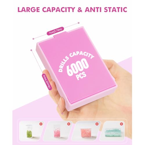 Image of CATEARED 2-in-1 Diamond Art Trays With Lids,Anti-static Diamond Art Storage Containers, Diamond Art Accessories Diamond Painting Trays with Lids & Line-Up, Box Package (Light Pink, 15 piece Tray Kit)