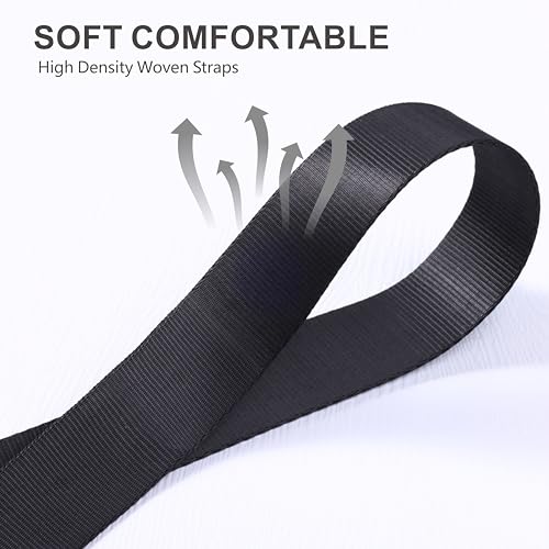 Image of Padwa Lifestyle Black Adjustable Camera Strap - 1.5 inch Top Layer Cowhide Head Camera Straps for Photographers, Nylon Adjustable Neck Shoulder & Crossbody Strap Quick Release for All Cameras