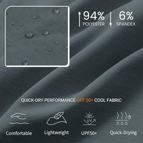 M MAELREG Mens Golf Pants Lightweight Water-Resistant Quick Dry Casual Pants 30"/32"/34" Stretch Work Dress Comfy Trousers Iron Grey — view 5