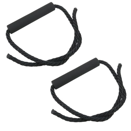 Haidong Cooler Replacement Handles Strap Marine Grade Polyester Cooler Handles Black Rope Handles with Replaceable Sponge Sleeve 2PCS