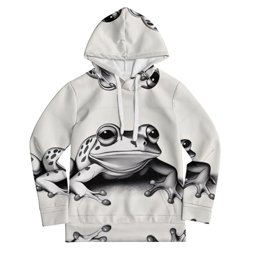 Sweat à capuche grenouille enfant pull manches longues vêtement 5-13 ans