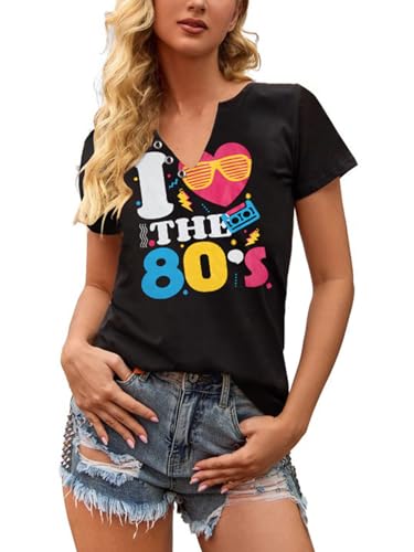 80s Outfit for Women I Love The 80's Shirts Fashion 80s Themed Clothing for Birthday Party Gift4
