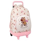 Safta | Mochila Grande con Ruedas Capibara Compact Extraíble, Mochila Niña