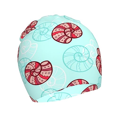 Cute Animal Snail Pattern Kids Beanie Hats Warm Knit Beanie Cap Skull Caps Gifts Decor for Boys Girls White