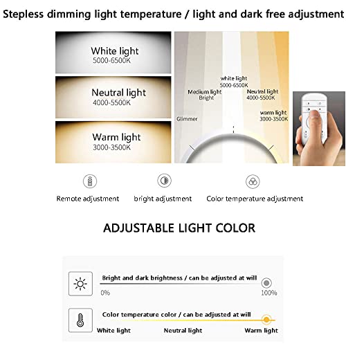 Luminaires de salon modernes avec plafonnier LED blanc réglable - 3