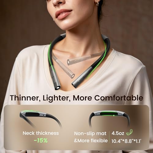 Image of Glocusent Upgraded Neck Light,100Hrs Slimmer Reading Light for Books in Bed