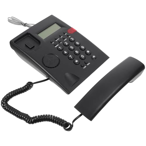 GLEAVI Teléfono Fijo Cable y Pantalla de Llamada Entrante, Botones Grandes para Personas Mayores, Uso Doméstico y Oficina, Diseño Compacto y Funcional, Teléfono Cable Resistente y Fácil