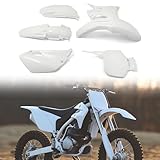 HECASA Plastic Fender Fairing Body Kit Compatible with 2002-2014 Yamaha YZ85 Dirt Pit Bike Motorcycle Parts Side Cover Body Work Replacement Set White