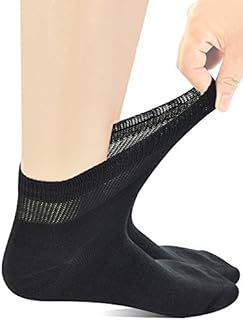 Yomandamor Mens Coolmax Ankle Wide Stretched Diabetic Socks with Seamless Toe,5 Pairs