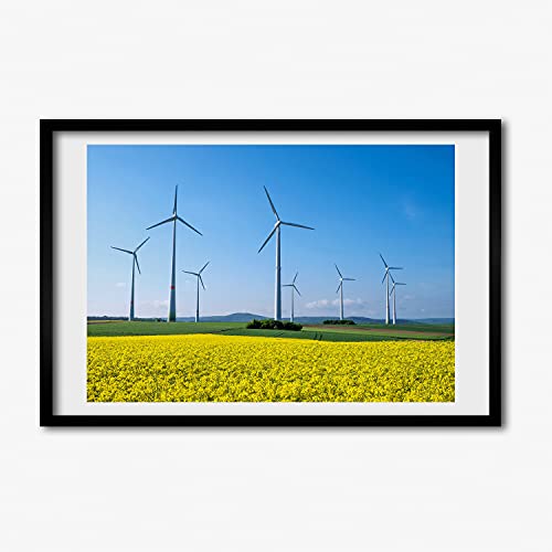 Cadre photo 60x40 cm tableau peinture paysage Tulup affiche MDF moderne