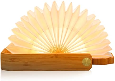 ShineOn Book Lights Rechargeable Folding Portable Hand Lamp for Walking,Travel,Reading,Bedroom,Decoration(O1 Bamboo Color)