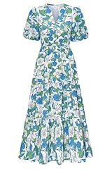 Green Blue White Floral