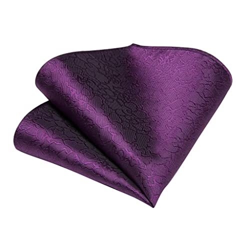 Corbata lisa para hombre con juego de pañuelo y gemelos miniatura 5