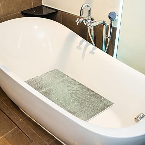 Tapis de baignoire antidérapant lavable à drainage rapide pour douche