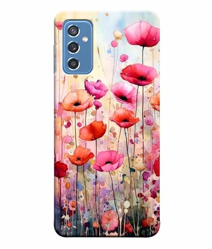 Image of Printed Hard Back Case Cover & Compatible for Samsung Galaxy M52 5G | Vintage Flower Art (Multicolor) - D1183