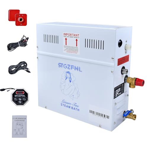 9KW Steam Generator for Sauna Steam Shower, Sauna Heater, 220V Sauna Generator with Waterproof Control, Auto Drain, Quick Heat for Home Steam Shower Room Bathroom Spa, Commercial Use