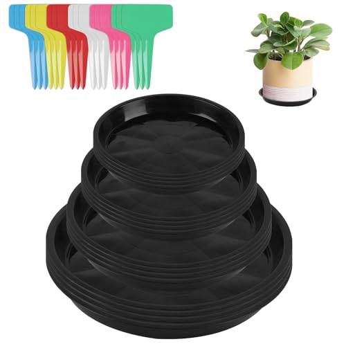 16 Soucoupes pour Pots de Fleurs, Coupelle Pot de Fleur, Soucoupe Pot Fleur Plastique, Soucoupes pour Plantes, Dessous de Pot de Fleur pour Intérieur...