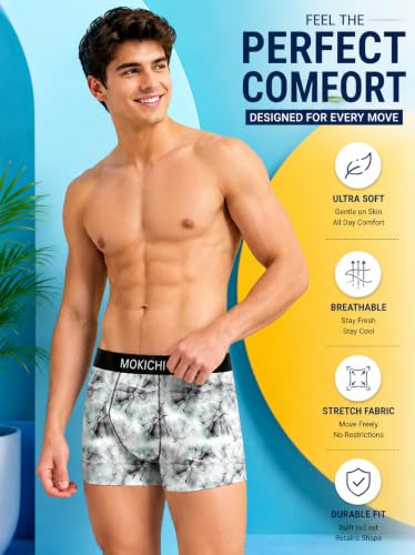 Image of Men's Printed Trunks, Pack of 2 | Abstract Geometric Design | Stretchable Elastic Waistband | Comfortable Regular Fit Underwear