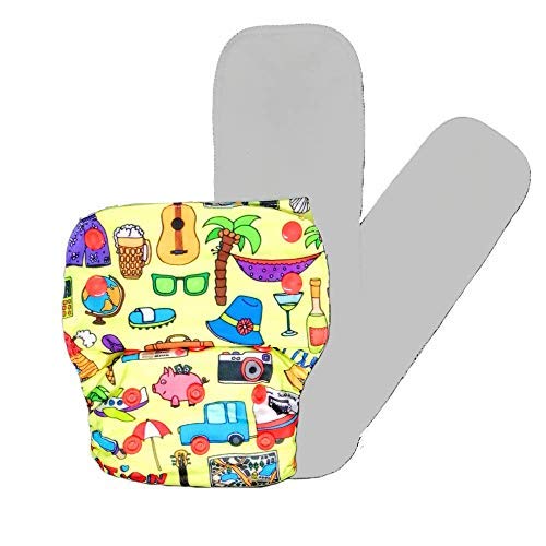 KindermumNano-AIO All-in-one Cloth Diapers - one Size, 100% Organic Cotton Inserts�- Vacation